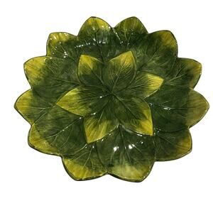 Leaves Plate ABC Bassano Pottery Majolica